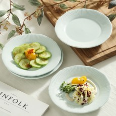 YOON CERAMICS 韓國製清雅圓形盤, 單一顏色, 4個