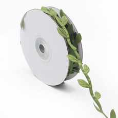 MakeMine 鳥與葉子造型飾品 10m 卷, 綠色