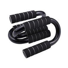 護腕伏地挺身胸部運動輕量S型伏地挺身架, 黑色