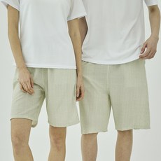 테라우드 깅엄 체크 냉감 5부 파자마 바지 2p