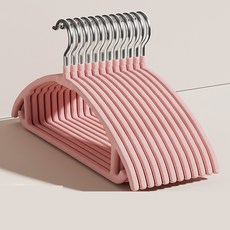 solve living 強力固定防肩角防滑衣架, 粉色, 20個