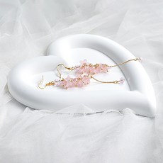 대한 카페 홈 장식 인테리어 촬영 소품 액세서리 하트 석고트레이, 화이트