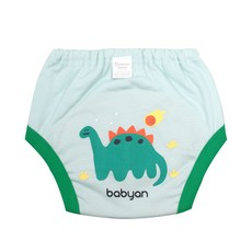 babyan 5層防水幼兒如廁訓練褲 寬大防水膜範圍, L, 恐龍 綠色, 1件