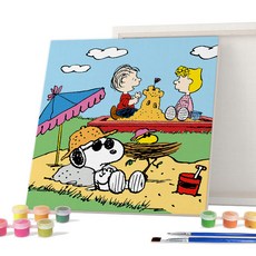 아이러브페인팅 피너츠 DIY PAINTING 25 x 25 cm, 스누피 바캉스, 1개