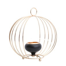 青藍古董燭台, 圓形