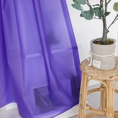 Maison Textile 雞眼扣式 0.15t 防風防寒 防止冷氣流失 塑膠聚氨酯遮蔽簾 C型掛鉤, 紫色