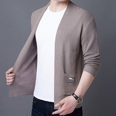 時尚潮流 男款適合內搭的開襟換季針織外套