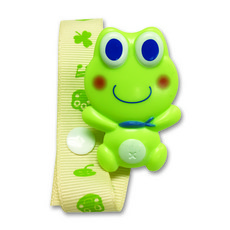 DOOBY 大眼蛙 立體卡通奶嘴帶, 1入, 青蛙