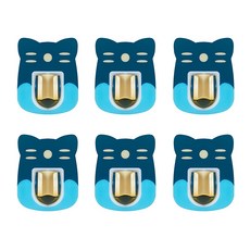 免打孔黏貼式蓮蓬頭架 type2, 6個