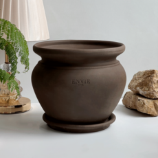 ENVIE CASA 甕形陶盆, 1個, 棕色