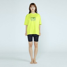 soleil 女款寬鬆版型仙人掌短袖T恤 + 衝浪褲一體式水上運動緊身褲防曬衣套裝