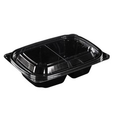 Cook &amp; Lock 配菜沙拉容器黑色 DS-202-2, 1個, 100個
