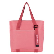 QUAL PACK 基本款手提肩背兩用保冷袋 QA02L, 粉紅色