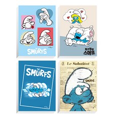 達達藍精靈翻錄綜合床單 50 張 4 件套, 混色, 1套