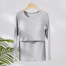 長袖哺乳印花上衣