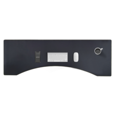 韓國 LUnA LAB 半弧形滑鼠墊 1500, 1個, 黑色