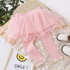 우주아이 여아용 캉캉프릴 샤 치마 레깅스