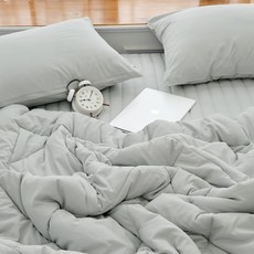 바자르 마카롱 사계절 옥수수솜 차렵이불 + 베개커버 세트