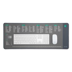 OFION Quixel Excel 快捷鍵印刷長版滑鼠墊, 混合顏色, 1個