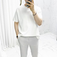 ADORE CLASSIC 拼接圓領針織短袖T恤