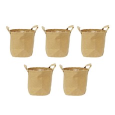 fresh garden 復古花盆套 附提把 5入, 棕色, 5個