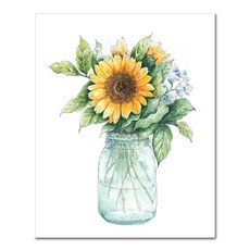 ADICO DIY 彩繪向日葵格拉斯 PW03, 混合色, 1個