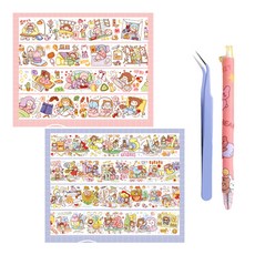 MEDIEVAL 아기자기 일상생활 스티커 시리즈 세트, 1세트, B TYPE(시리즈), 랜덤발송(핀셋, 펜칼)