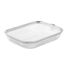 GENIAL 方形瀝水籃 不鏽鋼材質, 小 163*205*37mm, 銀色, 1個