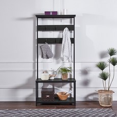 넬리 멀티 수납 철제 행거, 블랙 +그레이