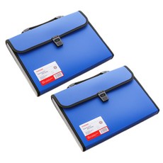 TRANBO 手風琴文件存儲袋 13 個隔層, 藍色, 2個