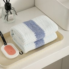 소니오 스트라이프 소프트 샤워 바스타월 80g 폴리에스테르사 중, 05 파랑, 1개