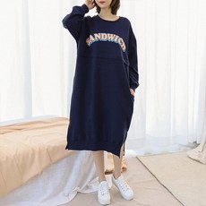 PANG PANG SHOP 英文印花孕婦哺乳拉鍊連身裙