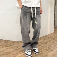 24 Road 男款 Maillet 微寬版抽繩牛仔褲