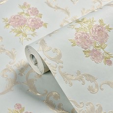 언헤브 복고 플라워 인테리어 시트지, TYPE04, 3m