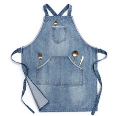 Jeanerlor Apron 高級復古咖啡師牛仔圍裙 J04 M, 單一顏色, 1個