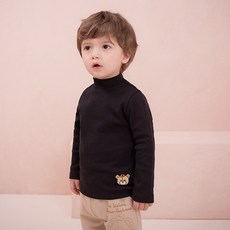 milkmile 兒童圓滾滾小熊半高領T恤