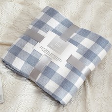 柔和格紋柔軟毯子
