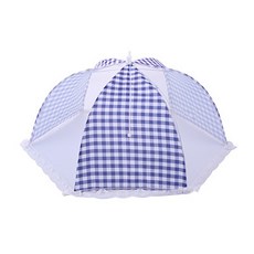 Kwedo格紋圖案食物蓋 藍色, 1個