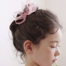 LuckyBambine 女童雙層蝴蝶結髮夾 兒童髮夾 2件組