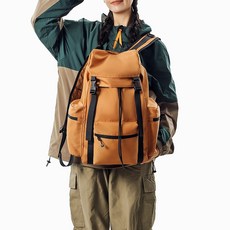 MISS BAEK Outsky 大容量尼龍輕量後揹包, 橘色