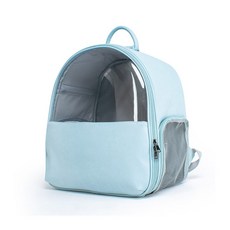 PETRONG 貓咪半月透氣背包 L號, 藍色