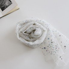 銀河閃耀金箔網布 寬版, 白色象牙, 1件