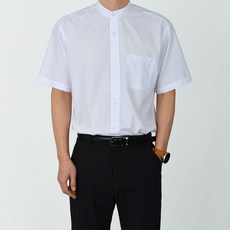 Guystory 男士夏季涼感立領基本款短袖襯衫