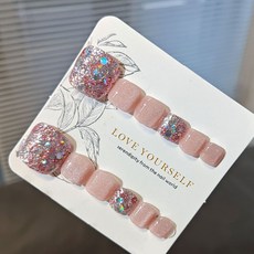 잇템샵 자석 젤 페디큐어 팁, 1개, 스파클핑크