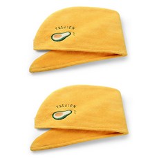 柔軟乾髮巾 SG47, 黃色, 2個