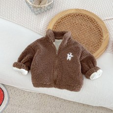 STARDOOR 幼兒北極熊毛絨拉鍊外套