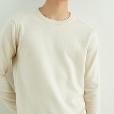 솔레일 남성용 데일리룩 단색 라운드 니트