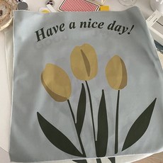 Funny Seller 鬱金香插畫牆飾布, 鬱金香黃