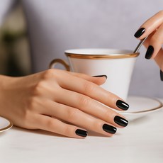 잇템샵 젤리팝 풀컬러 네일스티커, 1개, 25 딥블랙