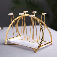 迷你杯架瀝水架 6入 YT_RA205, 金色, 1個